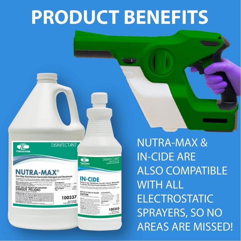 Theochem Nutra-Max Hospital Grade Disinfectant, EPA List N & G, Kills 99.9% Viruses & Bacteria, 1:32 Concentrate Makes 32 Gallons, Commercial Multi-Surface Cleaner For Home - Image 4